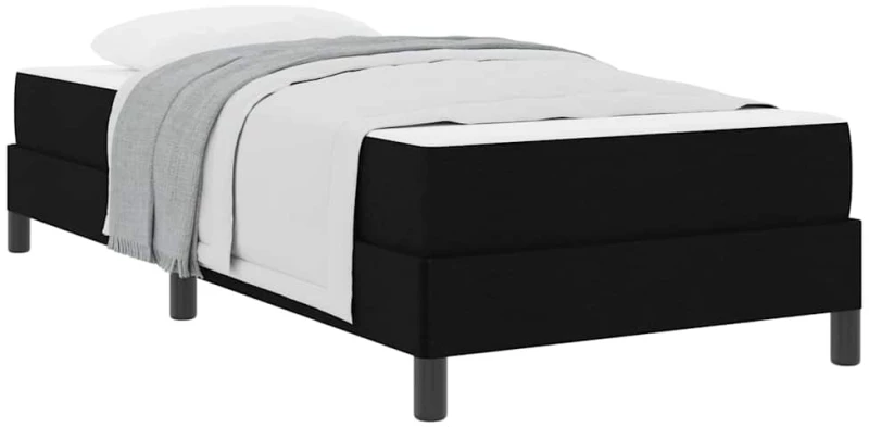 vidaXL Κρεβάτι με ελατήρια με στρώμα Μαύρο 90 x 190 cm ύφασμα