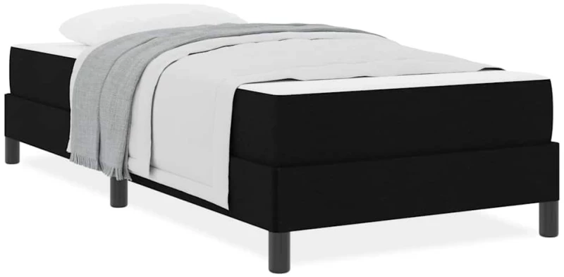 vidaXL Κρεβάτι με ελατήρια με στρώμα Μαύρο 90 x 190 cm ύφασμα