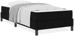 vidaXL Κρεβάτι με ελατήρια με στρώμα Μαύρο 90 x 190 cm ύφασμα