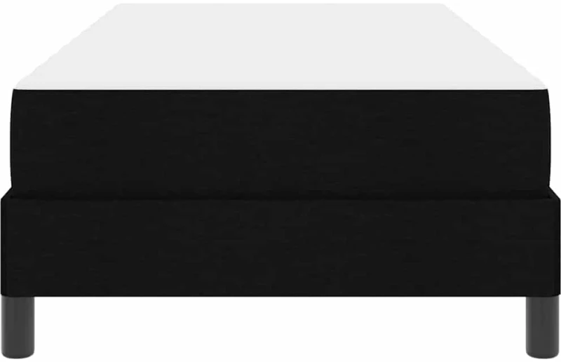 vidaXL Κρεβάτι με ελατήρια με στρώμα Μαύρο 90 x 190 cm ύφασμα