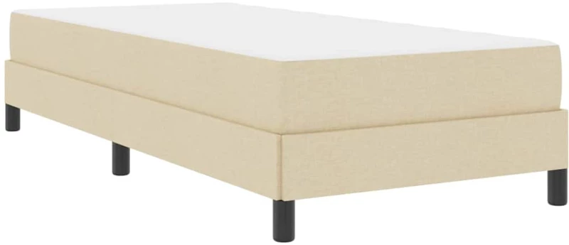 vidaXL Κρεβάτι με ελατήρια με στρώμα Κρεμ 90 x 200 cm ύφασμα