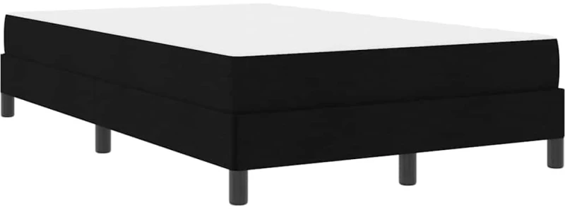 vidaXL Κρεβάτι με ελατήρια με στρώμα Μαύρο 120 x 190 cm ύφασμα