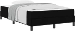 vidaXL Κρεβάτι με ελατήρια με στρώμα Μαύρο 120 x 190 cm ύφασμα