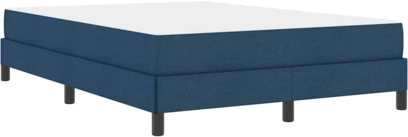 vidaXL Κρεβάτι με ελατήρια με στρώμα Μπλε 140 x 190 cm ύφασμα
