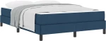 vidaXL Κρεβάτι με ελατήρια με στρώμα Μπλε 140 x 190 cm ύφασμα