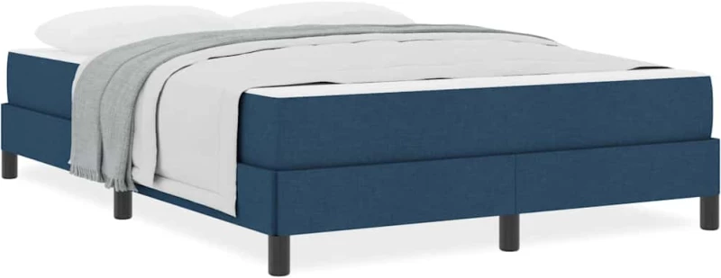 vidaXL Κρεβάτι με ελατήρια με στρώμα Μπλε 140 x 190 cm ύφασμα