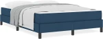 vidaXL Κρεβάτι με ελατήρια με στρώμα Μπλε 140 x 190 cm ύφασμα