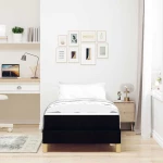 vidaXL Κρεβάτι με ελατήρια Μαύρο και Καφέ 80 x 200 cm