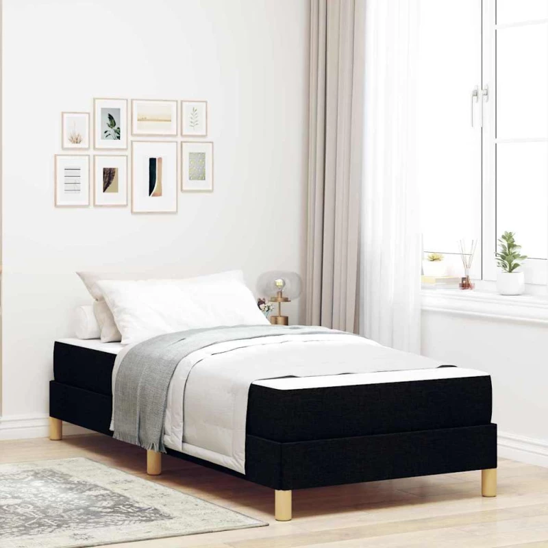vidaXL Κρεβάτι με ελατήρια Μαύρο και Καφέ 100 x 200 cm