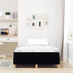 vidaXL Κρεβάτι με ελατήρια Μαύρο και Καφέ 120 x 190 cm