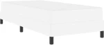 vidaXL Κρεβάτι με στρώμα Καθαρό Λευκό 90 x 200 cm Τεχνητό δέρμα