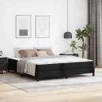 vidaXL Κρεβάτι με στρώμα Μαύρο 180 x 200 cm Τεχνητό δέρμα