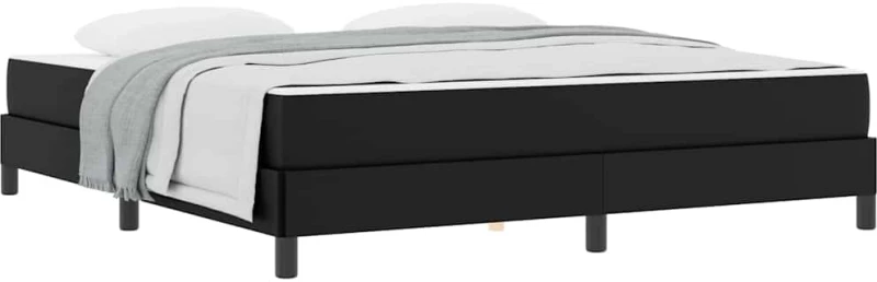 vidaXL Κρεβάτι με στρώμα Μαύρο 180 x 200 cm Τεχνητό δέρμα
