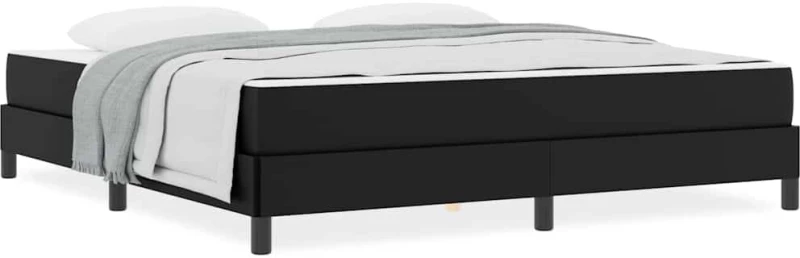 vidaXL Κρεβάτι με στρώμα Μαύρο 180 x 200 cm Τεχνητό δέρμα