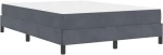 vidaXL Κρεβάτι box spring με στρώμα Σκούρο Γκρι 140 x 190 cm Βελούδο