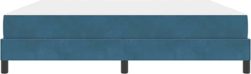 vidaXL Κρεβάτι box spring με στρώμα Σκούρο Μπλε 180 x 200 cm Βελούδο
