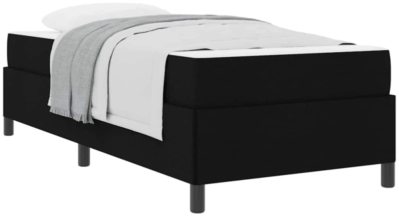 vidaXL Κρεβάτι με ελατήρια Μαύρο και Μαύρο 90 x 200 cm