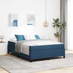 vidaXL Κρεβάτι με ελατήρια Μπλε και Μαύρο 160 x 200 cm