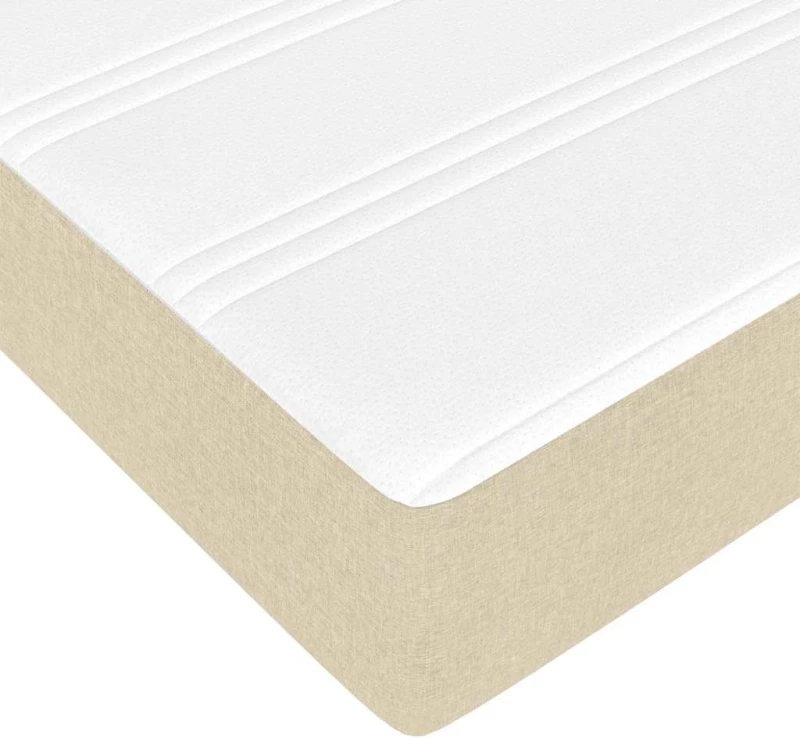 vidaXL Σκελετός Κρεβατιού Κρεμ 160 x 200 cm ύφασμα