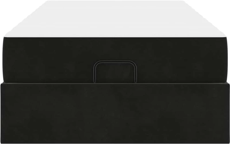 vidaXL Σκελετός Κρεβατιού με στρώμα Μαύρο 90 x 200 cm Βελούδο