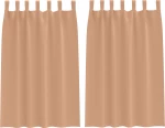 vidaXL Κουρτίνες 2 pcs Ανοιχτό καφέ 175x140εκ. Πολυεστέρας