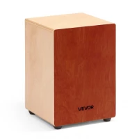 VEVOR Cajon Box Drum Wooden Percussion Instrument with Guitar Strings Birch Wood