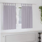 vidaXL Κουρτίνες 2 pcs Μεταλλικό Γκρι 140x140cm Πολυεστέρας