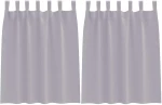 vidaXL Κουρτίνες 2 pcs Μεταλλικό Γκρι 140x140cm Πολυεστέρας