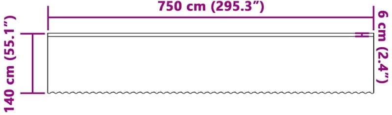 vidaXL Κουρτίνες με κουρτίνες Λευκό 750 x 140 εκ. Πολυεστέρας
