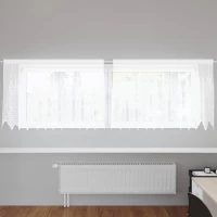 vidaXL Κουρτίνες με κουρτίνες Λευκό 300 x 80 εκ. Πολυεστέρας