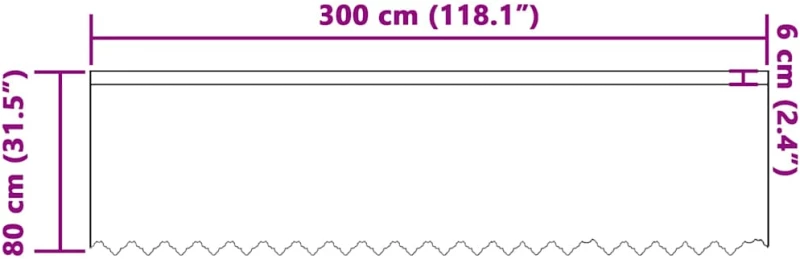 vidaXL Κουρτίνες με κουρτίνες Λευκό 300 x 80 εκ. Πολυεστέρας