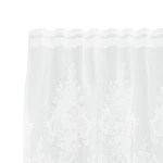 vidaXL Κουρτίνες με κουρτίνες Floral Λευκό 400 x 200 cm Πολυεστέρας