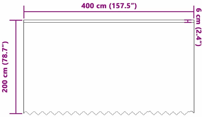 vidaXL Κουρτίνες με κουρτίνες Floral Λευκό 400 x 200 cm Πολυεστέρας