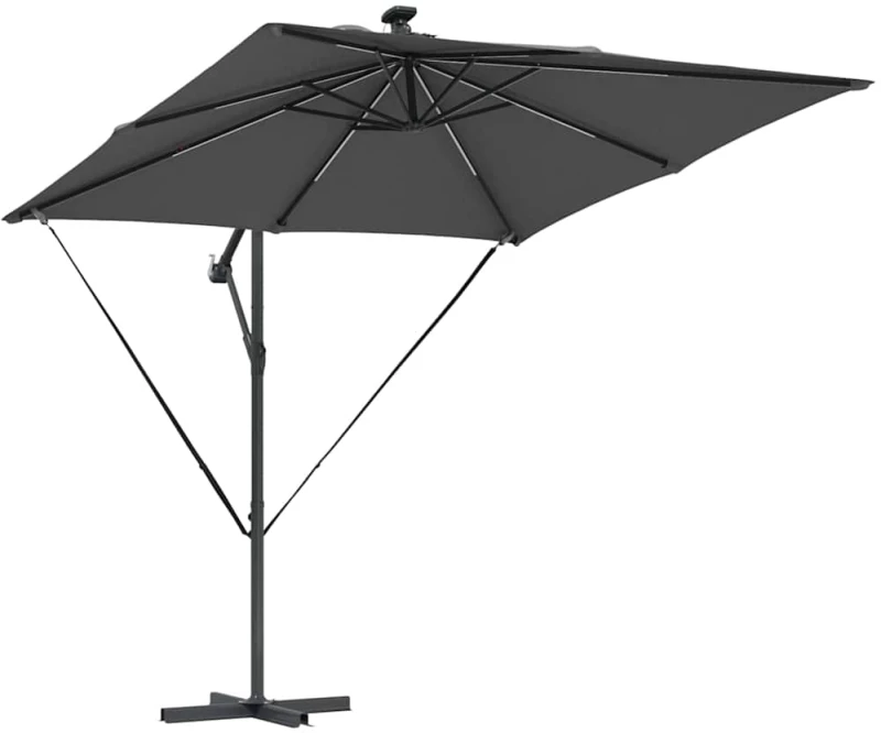 vidaXL Ομπρέλα Cantilever Banana Ανθρακί 249 x 249 x 250 εκ.