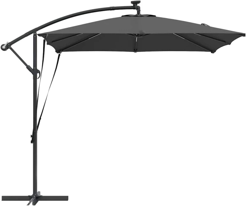 vidaXL Ομπρέλα Cantilever Banana Ανθρακί 249 x 249 x 250 εκ.