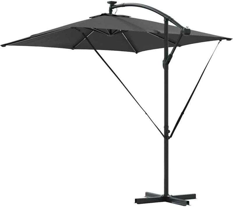 vidaXL Ομπρέλα Cantilever Banana Ανθρακί 249 x 249 x 250 εκ.