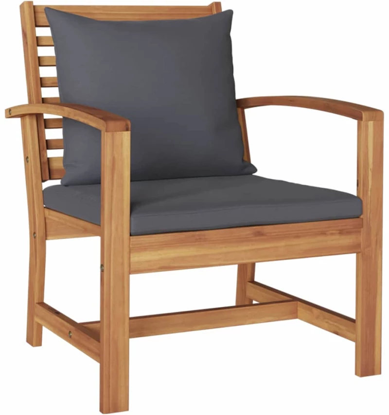 vidaXL Σετ Καναπέ Κήπου 4 pcs Φυσικό Μασίφ ξύλο teak