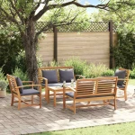 vidaXL Σετ Καναπέ Κήπου 5 pcs Φυσικό Μασίφ ξύλο teak