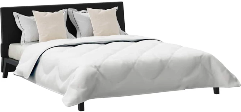 vidaXL Πάπλωμα με μαξιλάρι 3 pcs Λευκό 200 x 200 cm Μικροΐνες