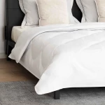 vidaXL Πάπλωμα με μαξιλάρι 3 pcs Λευκό 240 x 220 cm Μικροΐνες