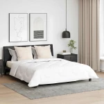 vidaXL Παπλωμα με Μαξιλάρια Argyle 3 pcs Λευκό 200 x 220 cm Μικροΐνες