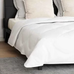 vidaXL Παπλωμα με Μαξιλάρια Argyle 3 pcs Λευκό 200 x 220 cm Μικροΐνες