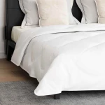 vidaXL Παπλωμα με Μαξιλάρια Argyle 3 pcs Λευκό 240 x 220 cm Μικροΐνες
