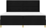 vidaXL Κρεβάτι με ελατήριο με στρώμα Μαύρο 200 x 200 cm ύφασμα