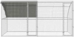 vidaXL Κλουβί για κότες Ασημί 400 x 200 x 198.5 εκ