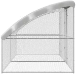vidaXL Κλουβί για κότες Ασημί 400 x 200 x 198.5 εκ