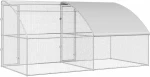 vidaXL Κλουβί για κότες Ασημί 400 x 200 x 198.5 εκ