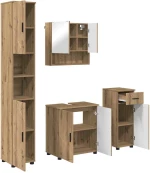 vidaXL Σετ Επίπλων Μπάνιου 4 pcs artisan δρυς 61 x 35 x 64 εκ.