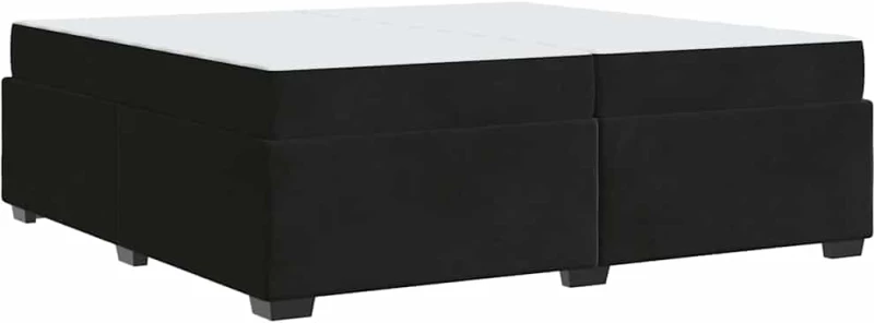 vidaXL Σκελετός Κρεβατιού με στρώμα Μαύρο 200 x 200 cm Βελούδο
