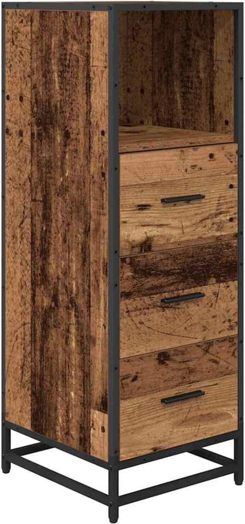 vidaXL Σετ Επίπλων Μπάνιου 3 pcs Παλαιό ξύλο 35 x 37.5 x 100 εκ.